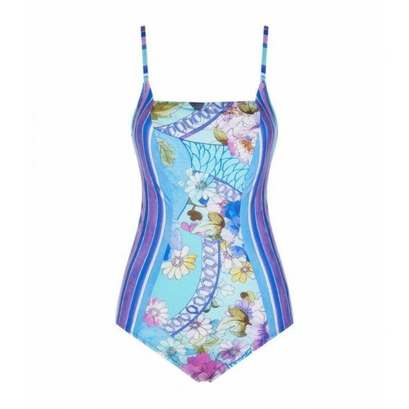 Gottex $182 Samosir TUMMY CONTROL Square Neck High Back One Piece Swimsuit - Picture 7 of 9